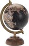 Wereldbol metallic/zwart 12,5cm