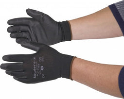 Werkhandschoen - PU Flex - polyurethaan coating, 12 PAAR , MAAT 9