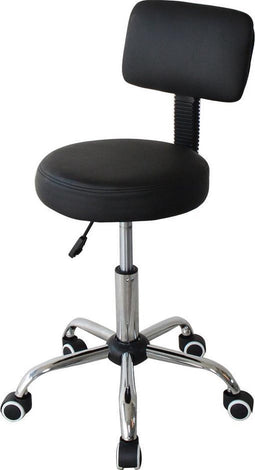 Werkkruk met rugleuning - kapperskruk - zadelkruk - tabouret - hoogte verstelbaar