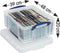 Really Useful Box opbergdoos - Opbergbox met deksel 18 liter - Transparant