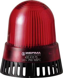 Werma Signaltechnik Combi-signaalgever LED 420.110.68 Rood Continulicht 230 V/AC 92 dB