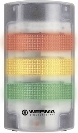 Werma Signaltechnik Combi-signaalgever LED Werma Wit Continulicht, Knipperlicht 230 V/AC 85 dB