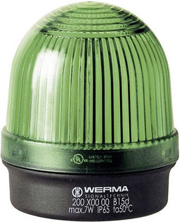 Werma Signaltechnik Signaallamp 200.200.00 200.200.00 Groen Continulicht 12 V/AC, 12 V/DC, 24 V/AC, 24 V/DC, 48 V/AC, 4