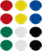Westcott magneten - formaat 20x8mm - assorti kleuren - 12 stuks - AC-E10834