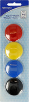 Westcott magneten - Ø 40x8,5mm - assorti kleuren - 4 stuks - AC-E10826