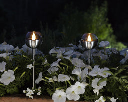 Westfalia 2in1 Solar Flicker Lights, amber, set van 2