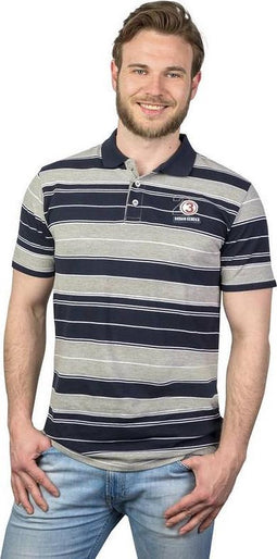 Westfalia Poloshirt met knoopsluiting marineblauw gestreept maat L