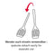 Westmark Dubbele bak-/grilltang, lengte: 27,5 cm, gegoten aluminium, Duetto, zilver, 21102260