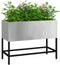 vidaXL - Verhoogde - Tuinplantbak - 60x26x45 - cm - Gegalvaniseerd - Staal