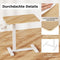 Coast Bedtafel Naturel – Verrijdbare In Hoogte Verstelbare Bijzettafel met Bekerhouder – 60 x 40 x