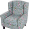 Oorfauteuil HAMAR met voetenbank Stof Groen