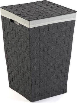 Wasmand Met Deksel Grijs (33 x 52 x 33 cm)