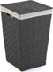 Wasmand Met Deksel Grijs (33 x 52 x 33 cm)