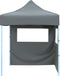 vidaXL - Partytent - met - 2 - zijwanden - inklapbaar - 2x2 - m - staal - antraciet