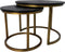 HSM Collection Ronde salontafel Finnley - ø60 cm - black wash/antique gold - s/2