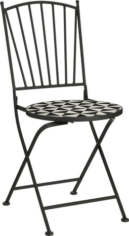 Mica Decorations Cambria Bistrostoel - L40 x B52 x H89 cm - Metaal - Zwart