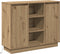 vidaXL - Dressoir - met - LED - Artisan - Eiken - 90x32x75 - cm - Geengineerd - Hout