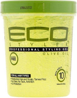 Style Professional Styling Gel Olive Oil 946 ml (32 FL OZ) - Max Hold 10 - Water Based - For all hairtypes - Voor alle haarsoorten - Wheat Protein - Olijfolie styling gel