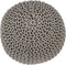SVJ Poefs Rond - 55 x 55 x 37 cm - Katoen - Beige/Paars - Set van 2
