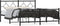 vidaXL - Bedframe - met - voetbord - zonder - matras - metaal - zwart - 160x200 - cm