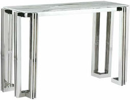 Console DKD Home Decor Kristal Zilverkleurig Staal Wit 120 x 45 x 78 cm