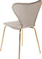 BOONVILLE - Eetkamerstoel - Taupe/Goud - Synthetisch materiaal
