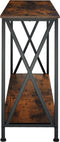 tectake® Tacoma - Consoletafel - Industrieel design - Zwart metalen frame - Donkerbruin - Afmeting (LxBxH) 100 x 35 x 80,5 cm