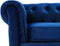 CHESTERFIELD - Woonkamerset - Marineblauw - Fluweel