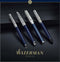 Waterman Exception vulpen | Metaal-blauwe lak met palladium detail en Geëtste dop | 18K Gouden medium penpunt | met Geschenkdoos