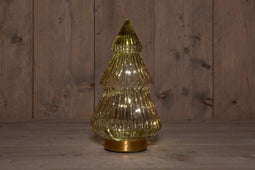 Anna's Collection - B.O.T. Tree Glass 15X28,5 cm Amber With Golden...