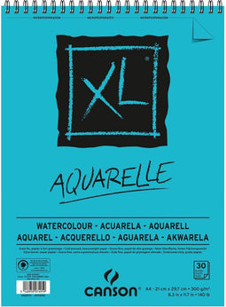 Canson XL Aquarelle - Aquarelpapier - Zuurvrij fijne korrel - Spiraalbinding korte zijde (1 stuk)