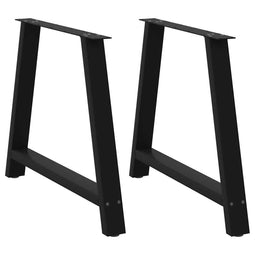 vidaXL - Salontafelpoten - 2 - st - A-vormig - 100x(72-73) - cm - staal - zwart