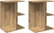 vidaXL - Nachtkastjes - 2 - st - 46,5x29x61 - cm - bewerkt - hout - artisanaal - eiken