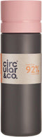 Circular&Co. herbruikbare to go waterfles 21oz/600ml grijs/roze