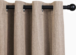Lifa-Living - gordijnen - verduisterend - polyester - taupe - 150 x 260 cm - 8 ophangringen