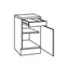 Optifit Klassik 60 - Onderkast met 1 deur en 1 lade - 84,5(h) x 50(b) x 60(d) cm - Wit