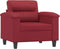 Fauteuil 60 cm kunstleer wijnrood