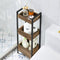 SoBuy FRG226-F - Badkamerrek - 3 Planken - Bruin