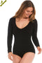 MAGIC Bodyfashion Longsleeve Bodysuit - Eco-vriendelijk Tanboocel™ Bamboe - Medium correctie - Zwart