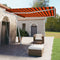 vidaXL - Luifel - vrijstaand - handmatig - uittrekbaar - 400x350 - cm - oranje - bruin
