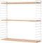 Tomado - Wandrek - Hout & Wit - Boekenrek - 70x21x68cm - Uitbreidbaar