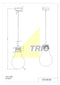 Trio Leuchten Edison II - Hanglamp - Ø 200 mm - 1 lichts - chroom