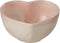 J-Line kom Hart - porselein - wit/roze - medium - 4 stuks
