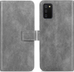 iMoshion Hoesje Geschikt voor Samsung Galaxy A03s Hoesje Met Pasjeshouder - iMoshion Luxe Bookcase - Grijs
