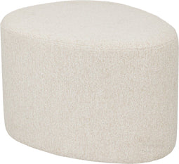 Atmosphera Bouclé kiezelpoef - 58x47x38cm - Ivoorwit