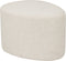 Atmosphera Bouclé kiezelpoef - 58x47x38cm - Ivoorwit