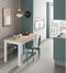 Loungitude Cloe - Vaste bijzettafel - 109 x 67 x 78 cm - Wit/Eiken