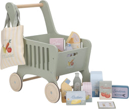 Little Dutch - Houten Winkelwagen - Ruime opbergplek - Groen