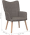 vidaXL Relaxstoel met voetenbank stof taupe