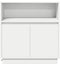 vidaXL - Sideboard - met - LED - Wit - 71x34,5x75 - cm - Geengineerd - Hout